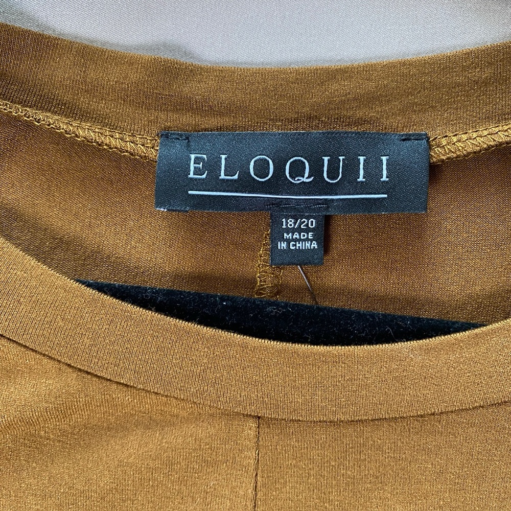 Eloquii Asymmetric Cut Long Sleeve Women’s Wrap Shirt NWT Size 18/20 - Picture 3 of 4